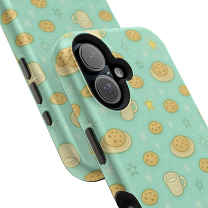 Cookie & Coffee Pattern Tough iPhone Case — Impact-Resistant