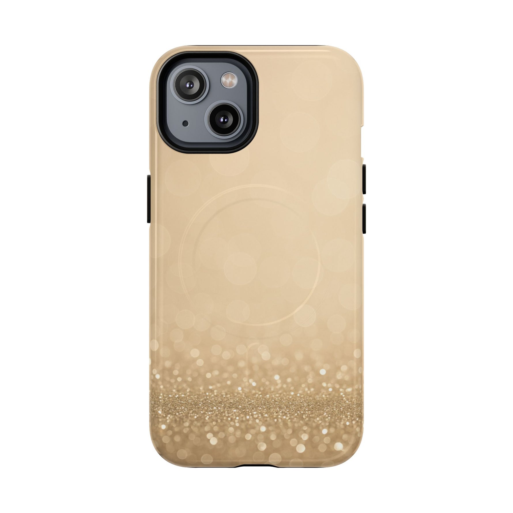 Gold Glitter Holiday iPhone Case — MagSafe-Compatible Design - Shamo's