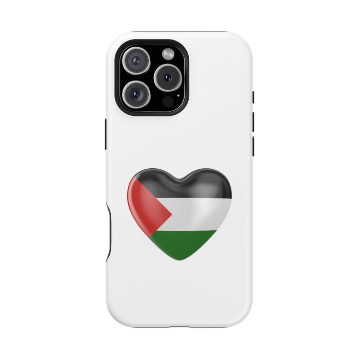 MagSafe Tough Cases with Palestinian flag in heart shape