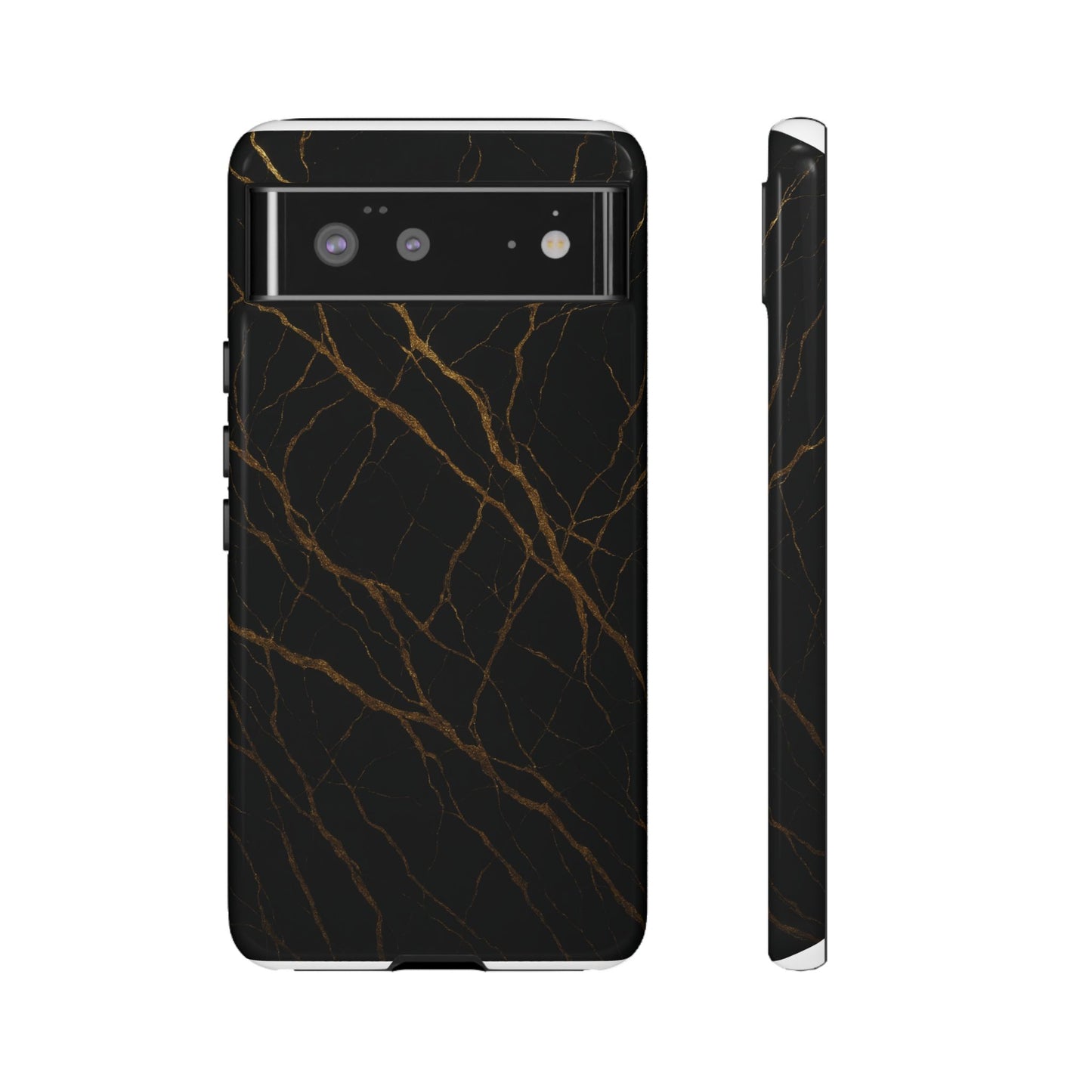 Black Marble Tough iPhone Case - Shamo's