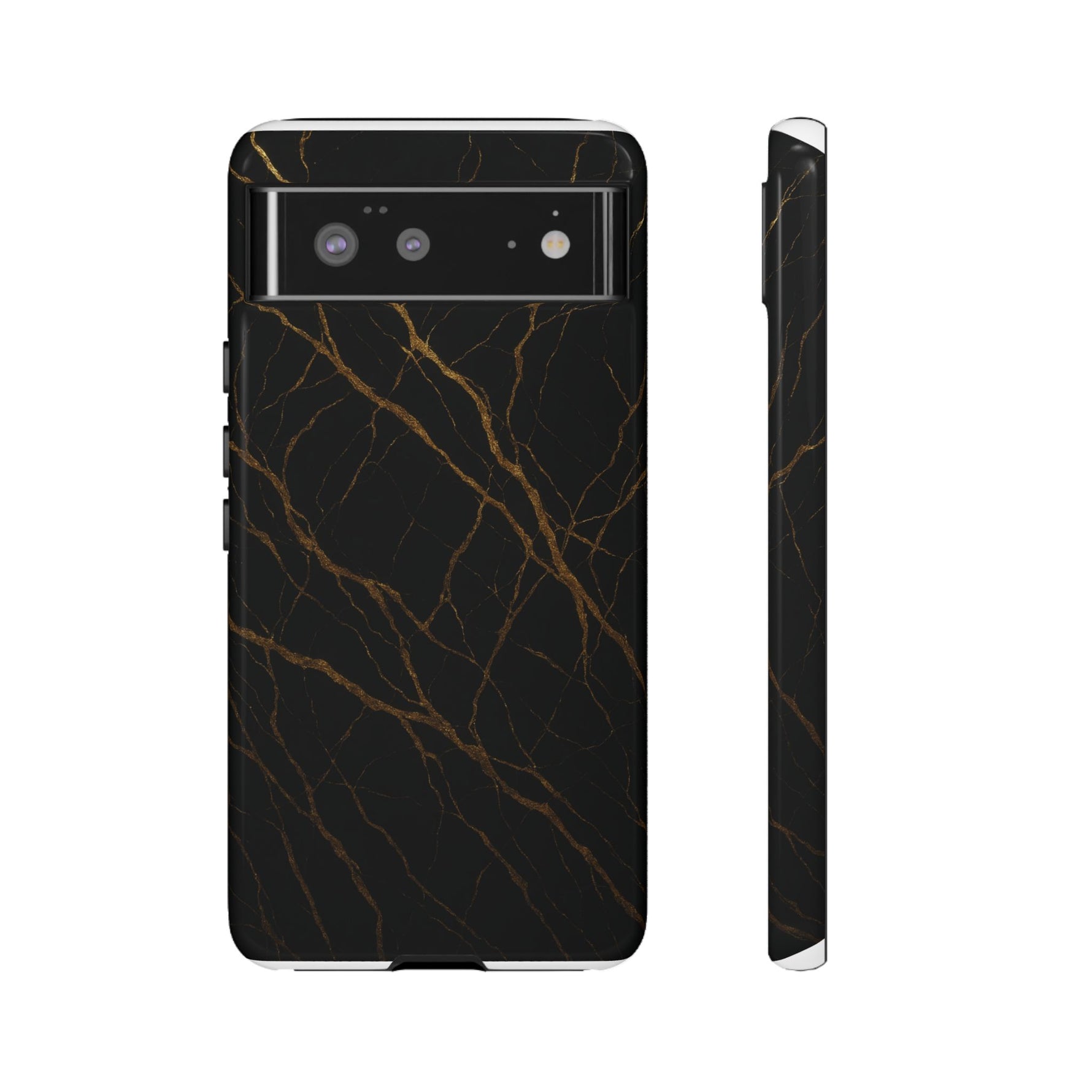Black Marble Tough iPhone Case - Shamo's