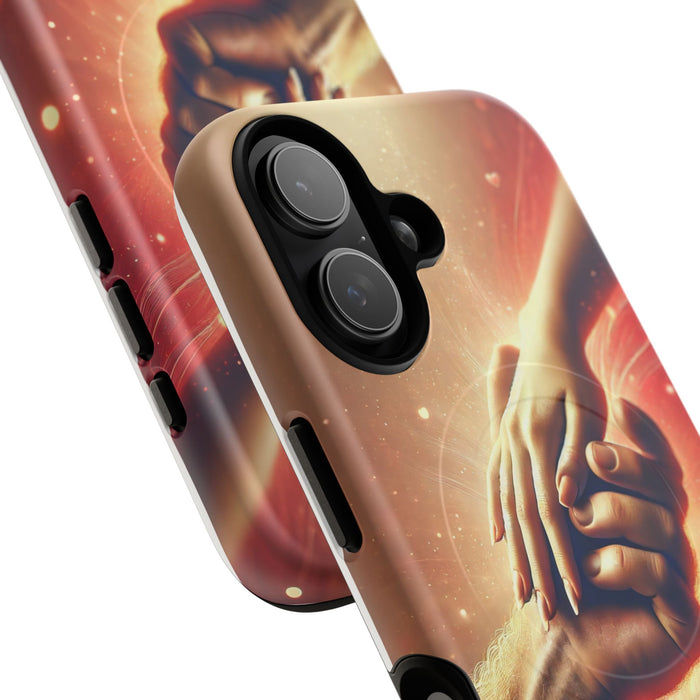 Magnetic Phone Case - Hands in Love Design - Compatible with MagSafe