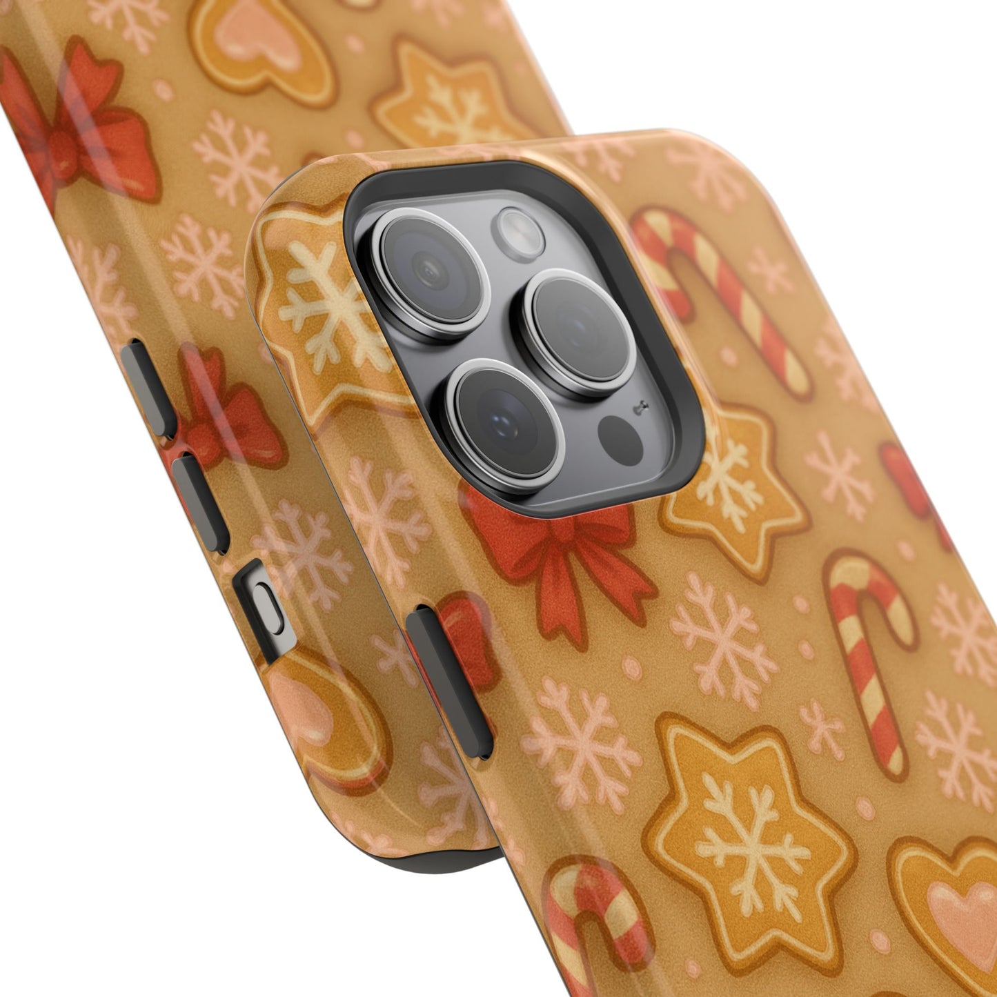 Candy Cane & Gingerbread Holiday iPhone Case — Impact-Resistant