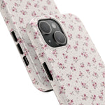 Rosebud Floral Tough iPhone Case — Pink Vintage Flower Protective Cover - iPhone 17 - Shamo's