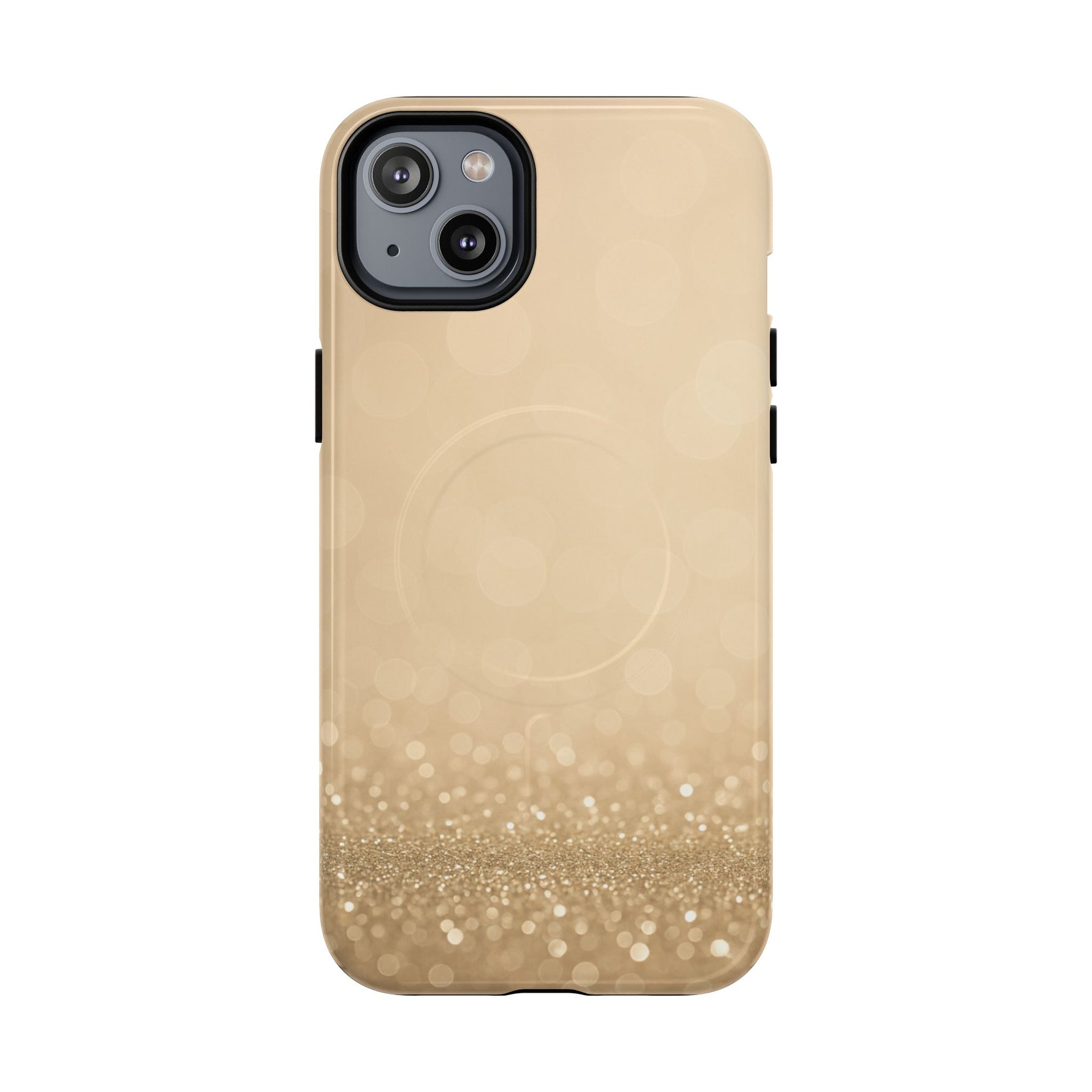 Gold Glitter Holiday iPhone Case — MagSafe-Compatible Design - Shamo's