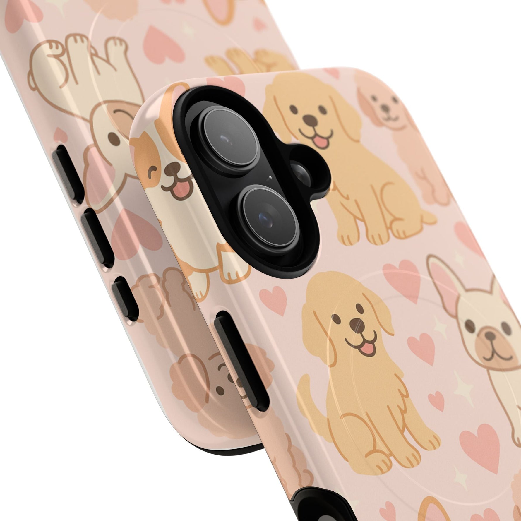 Puppies & Hearts iPhone Case compatible with MagSafe  Shamo's
