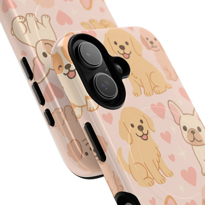 Puppies & Hearts iPhone Case compatible with MagSafe