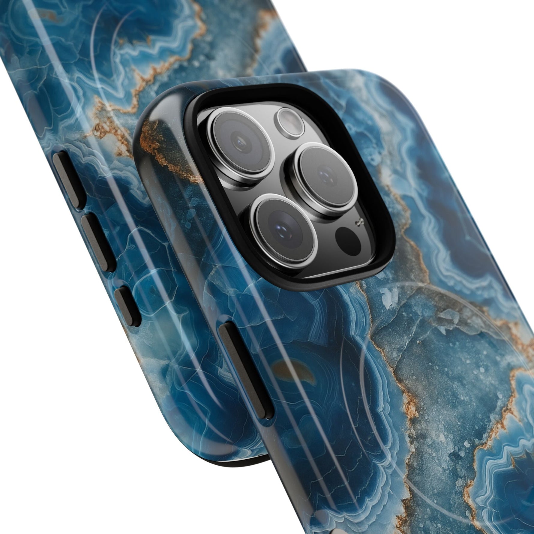 Blue Agate Marble iPhone Case —with MagSafe  Shamo's