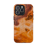 iPhone-Hülle aus bernsteinfarbenem Achatmarmor – kompatibel mit MagSafe