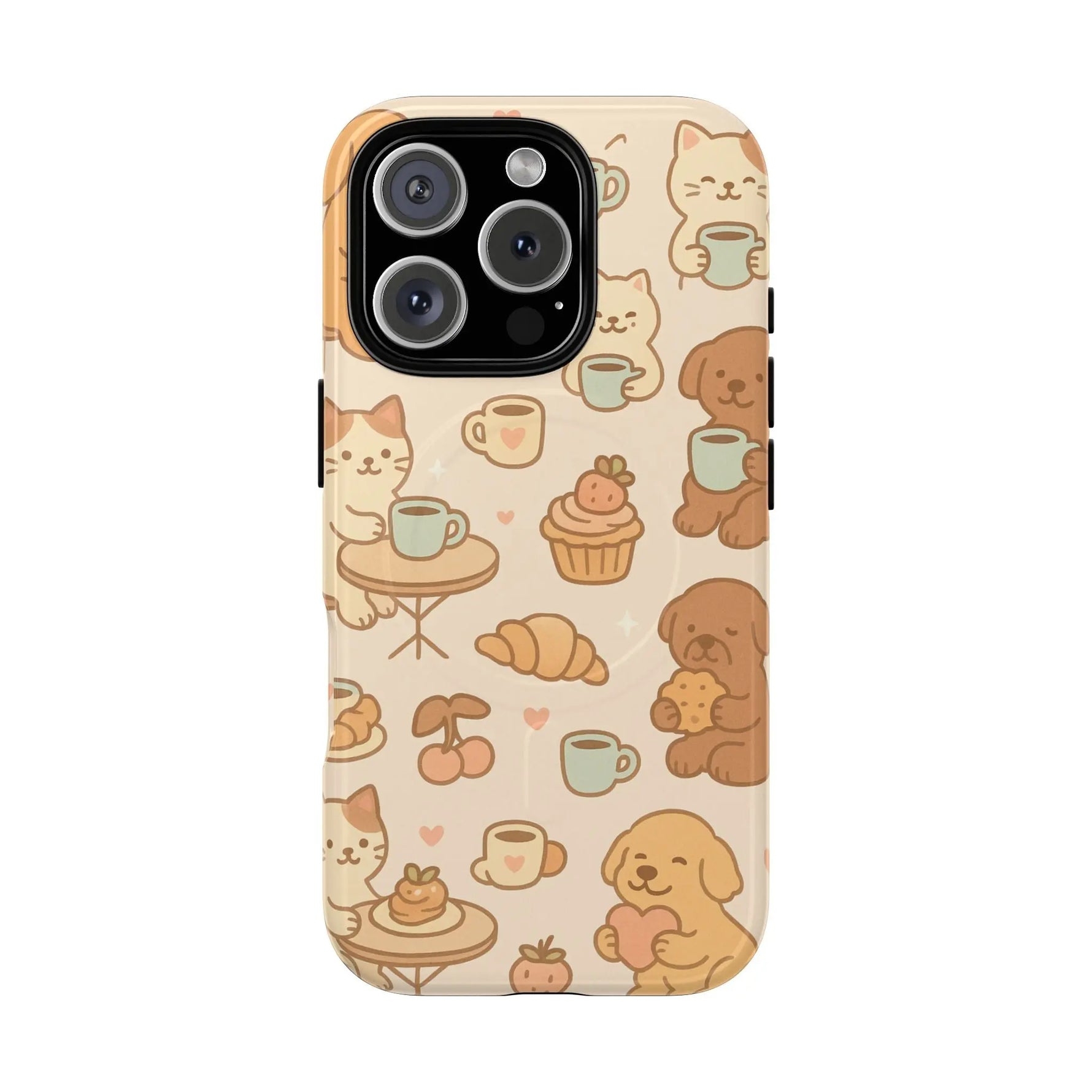 Coffee Cats & Dogs Phone Case with MagSafe - Shamo's