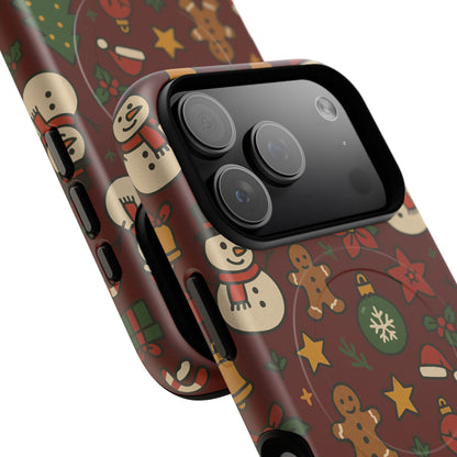 Snowman & Gingerbread Tough iPhone Case (MagSafe compatible)