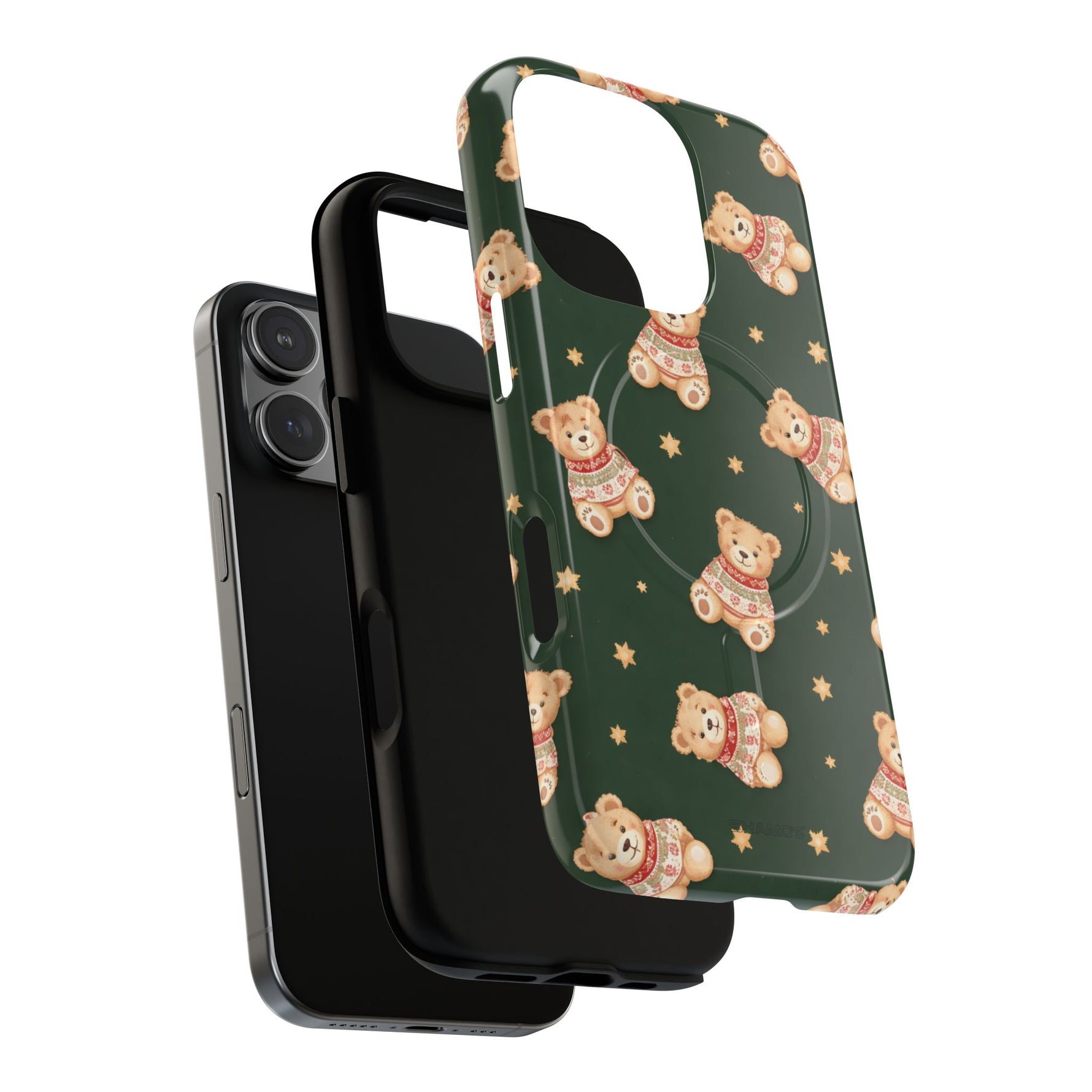 Funda para iPhone con diseño de osito de peluche y corazón (con MagSafe)