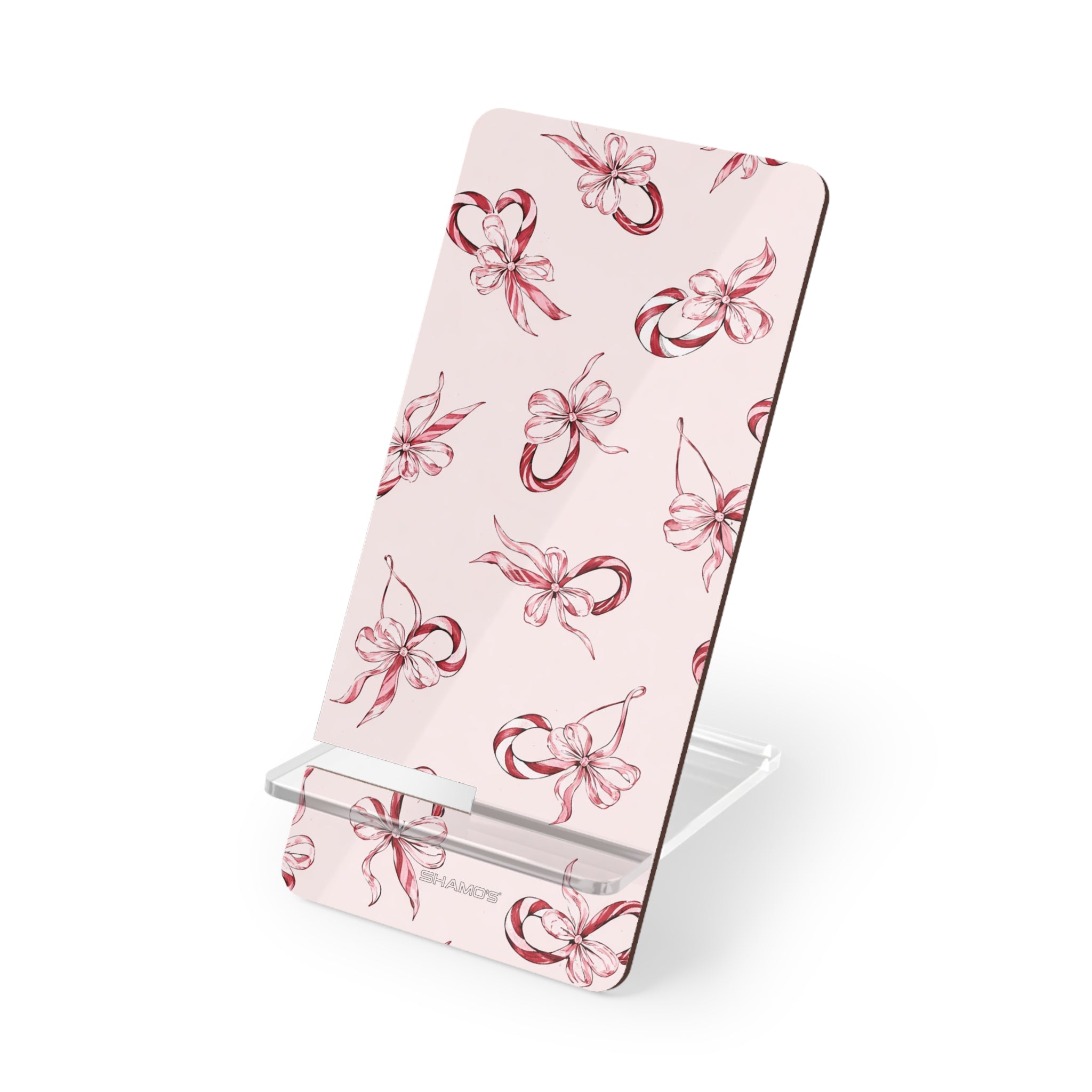 Phone Stand — Pink Ribbon Floral Mobile Display Stand