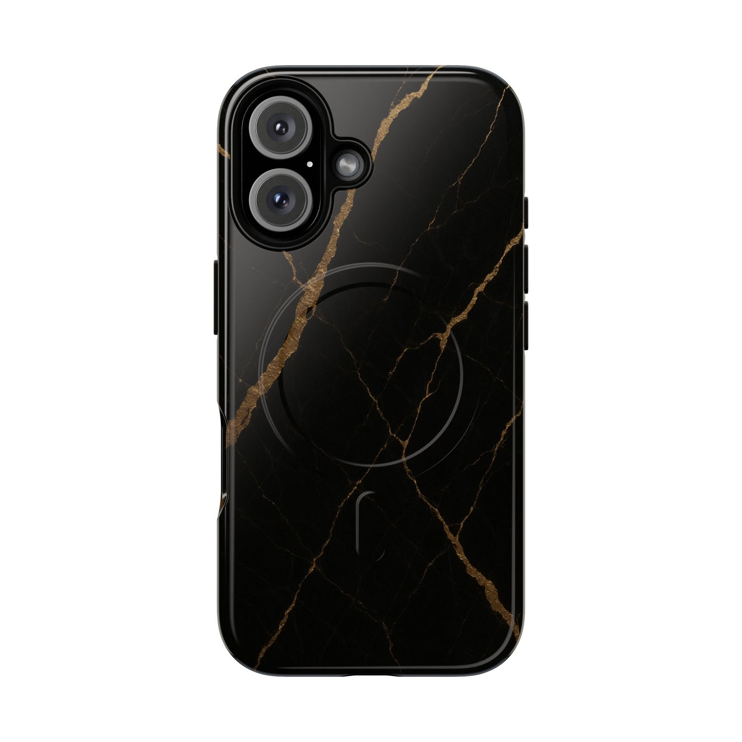 Black & Gold Marble iPhone Case with MagSafe - Shamo's