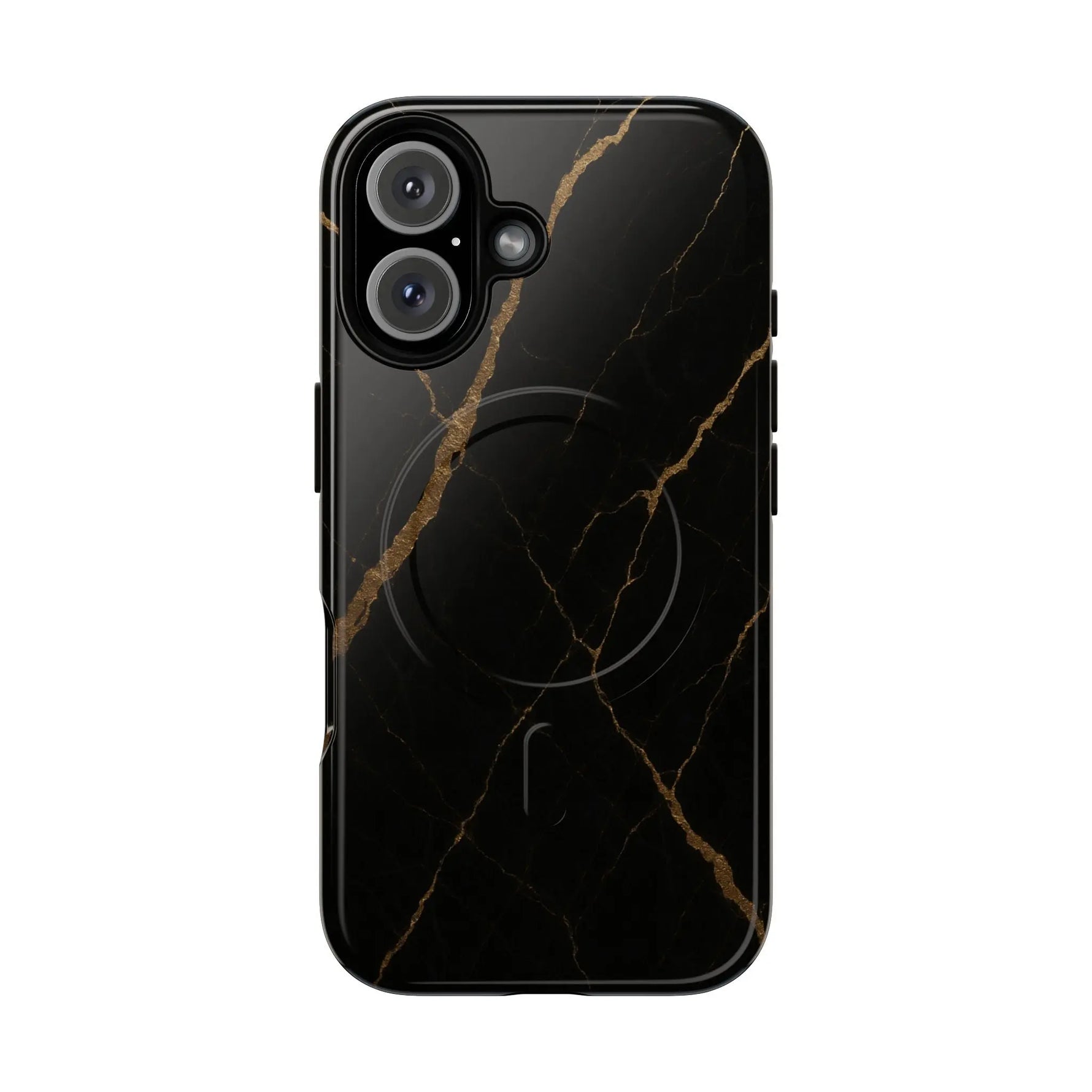 Black & Gold Marble iPhone Case with MagSafe - Shamo's