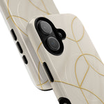 Gold Geometry on Silk Luxury Series iPhone Case with MagSafe  Shamo's