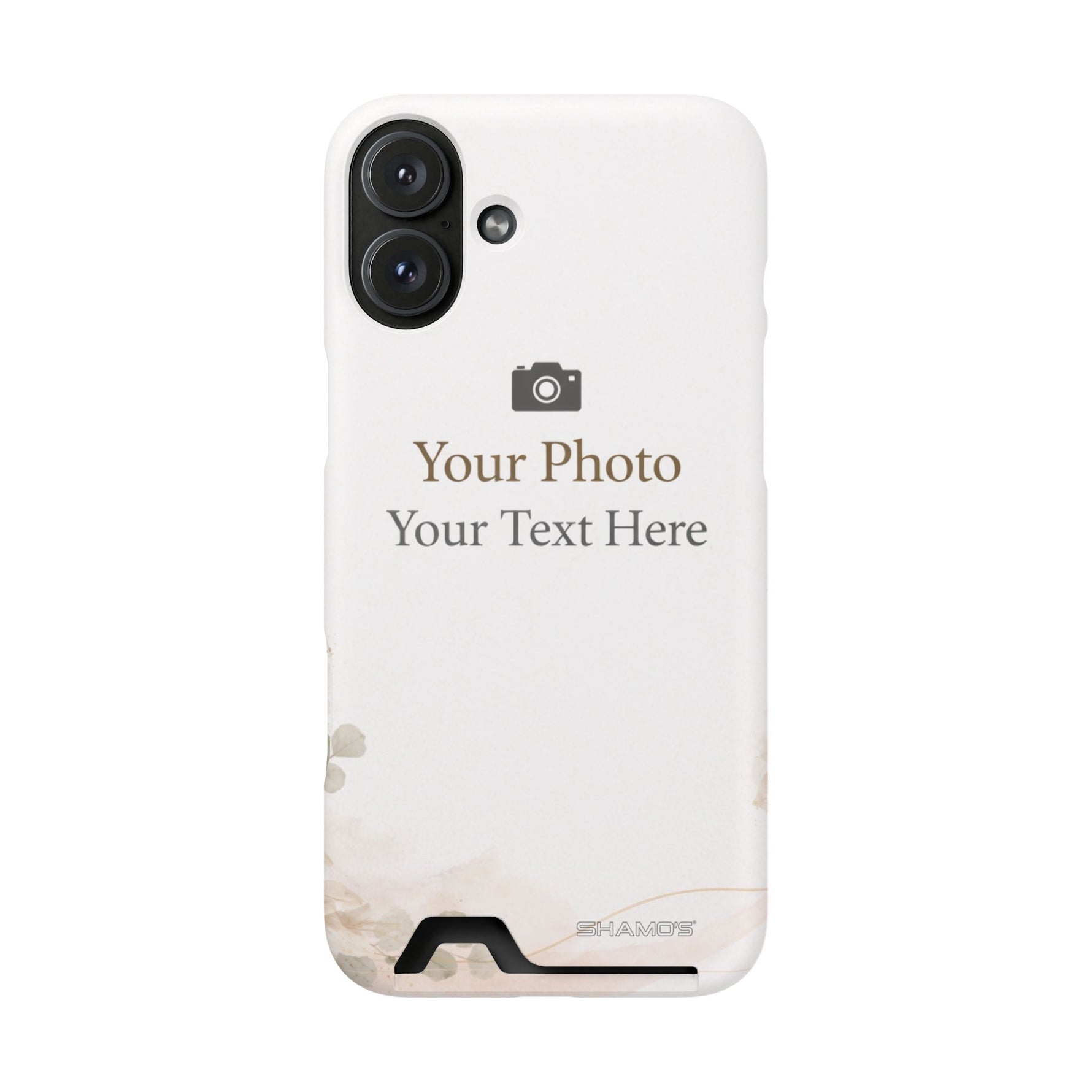 Personalizable Card-Holder Custom Phone Case | Add Your Own Photo and Text - iPhone 16 Plus / Matte / With gift packaging - Shamo's