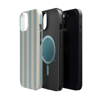 Blue Strips Pattern iPhone Case Compatible with MagSafe