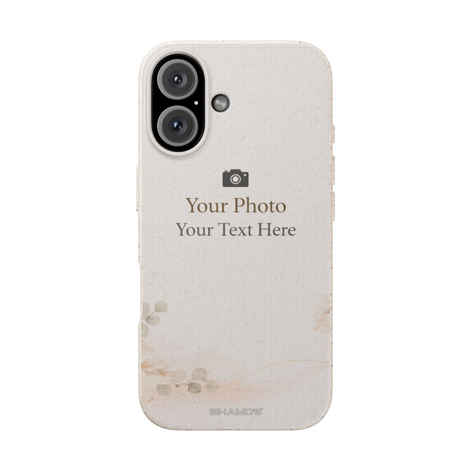 Personalizable Biodegradable Custom Phone Case | Add your own Photo and Text - iPhone 16 - Shamo's