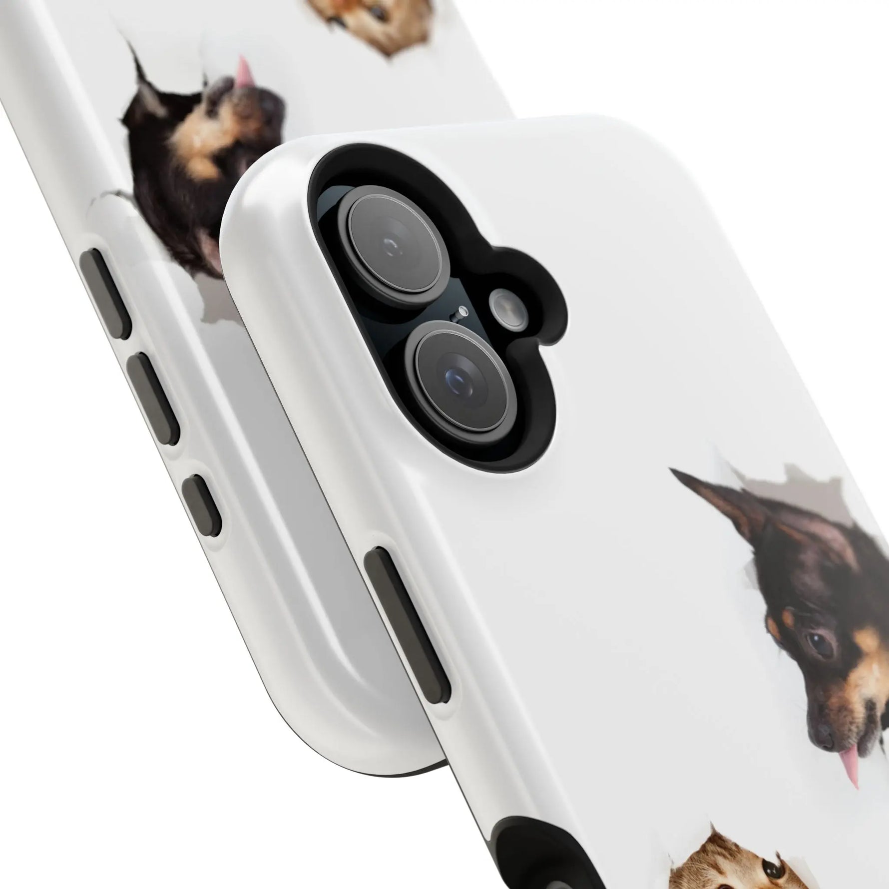 Impact-Resistant Cases with a cat and a dog - Shamo's