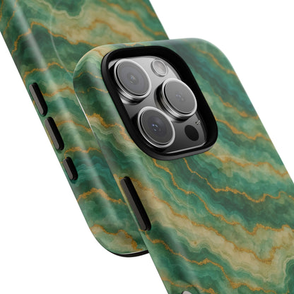 Green Marble iPhone Case with MagSafe