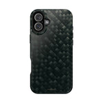 Dark Carbon Fiber Texture Magnetic Impact-Resistant iPhone Case | MagSafe compatible - iPhone 16 Plus / Glossy - Shamo's