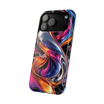 Liquid Aurora MagSafe Phone Case – Colorful Chrome-Effect Swirls | Glossy