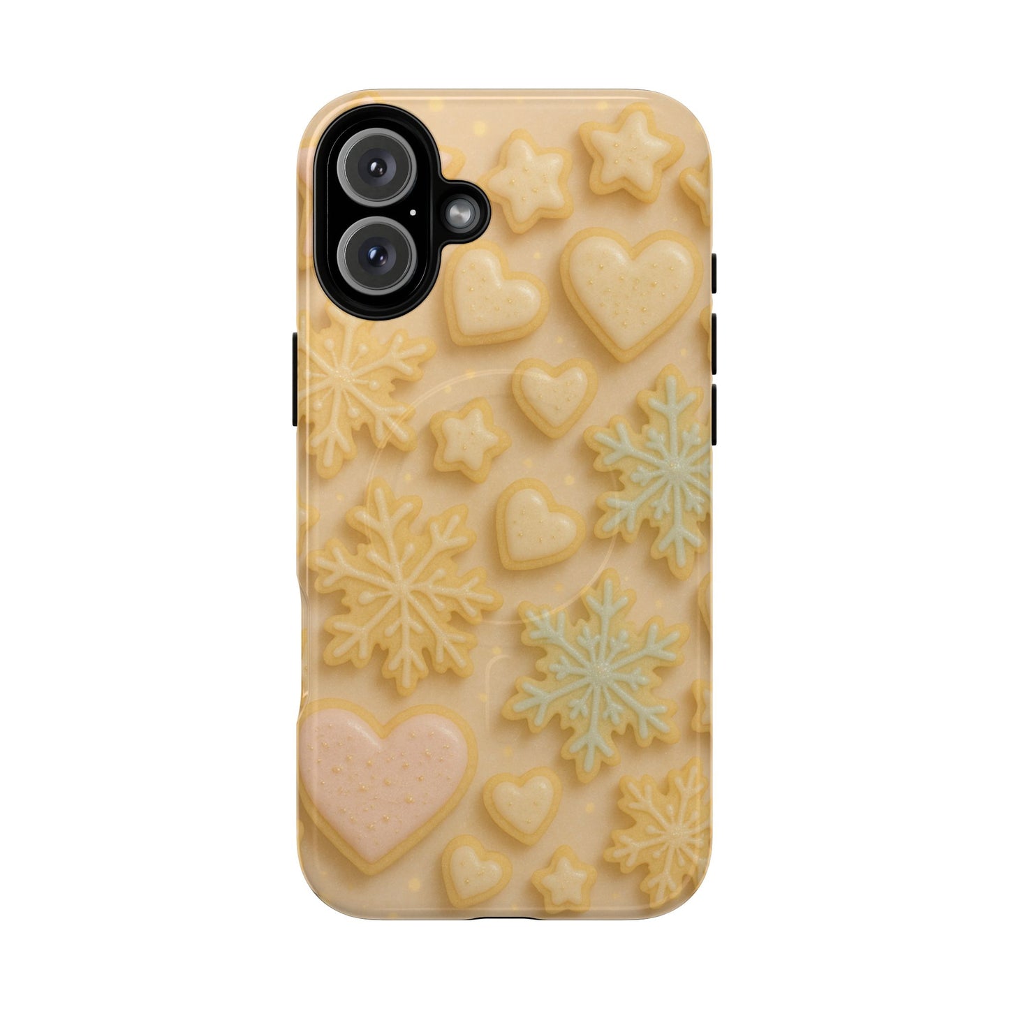 Heart & Snowflake Holiday iPhone Case — compatible with MagSafe - Shamo's