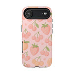 Cute Fruits iPhone Case - Colorful Cherry & Strawberry Design | MagSafe