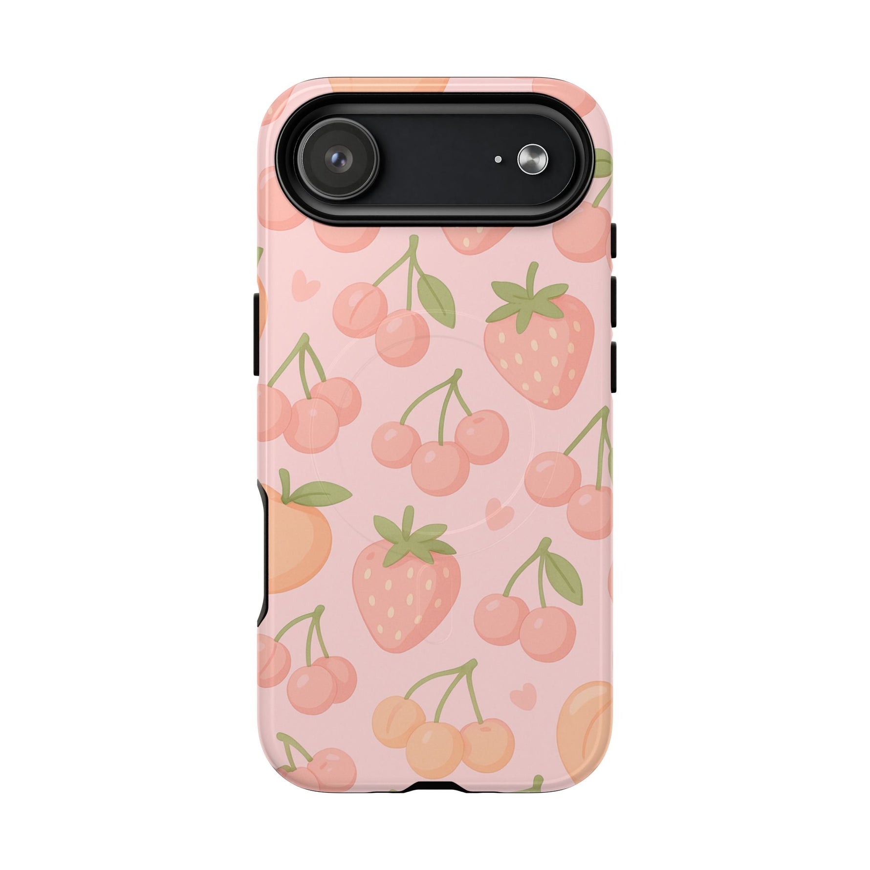 Cute Fruits iPhone Case - Colorful Cherry & Strawberry Design | MagSafe