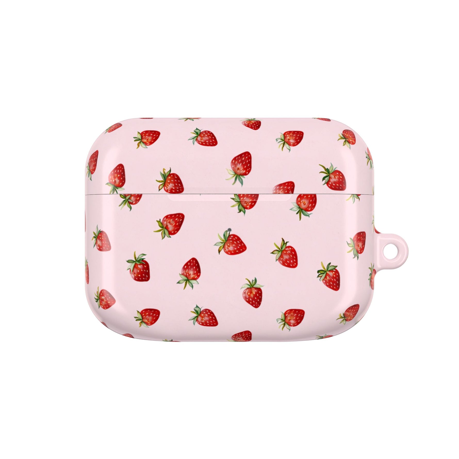 Strawberry Pattern AirPod Case | Cute Pink Protective Cover