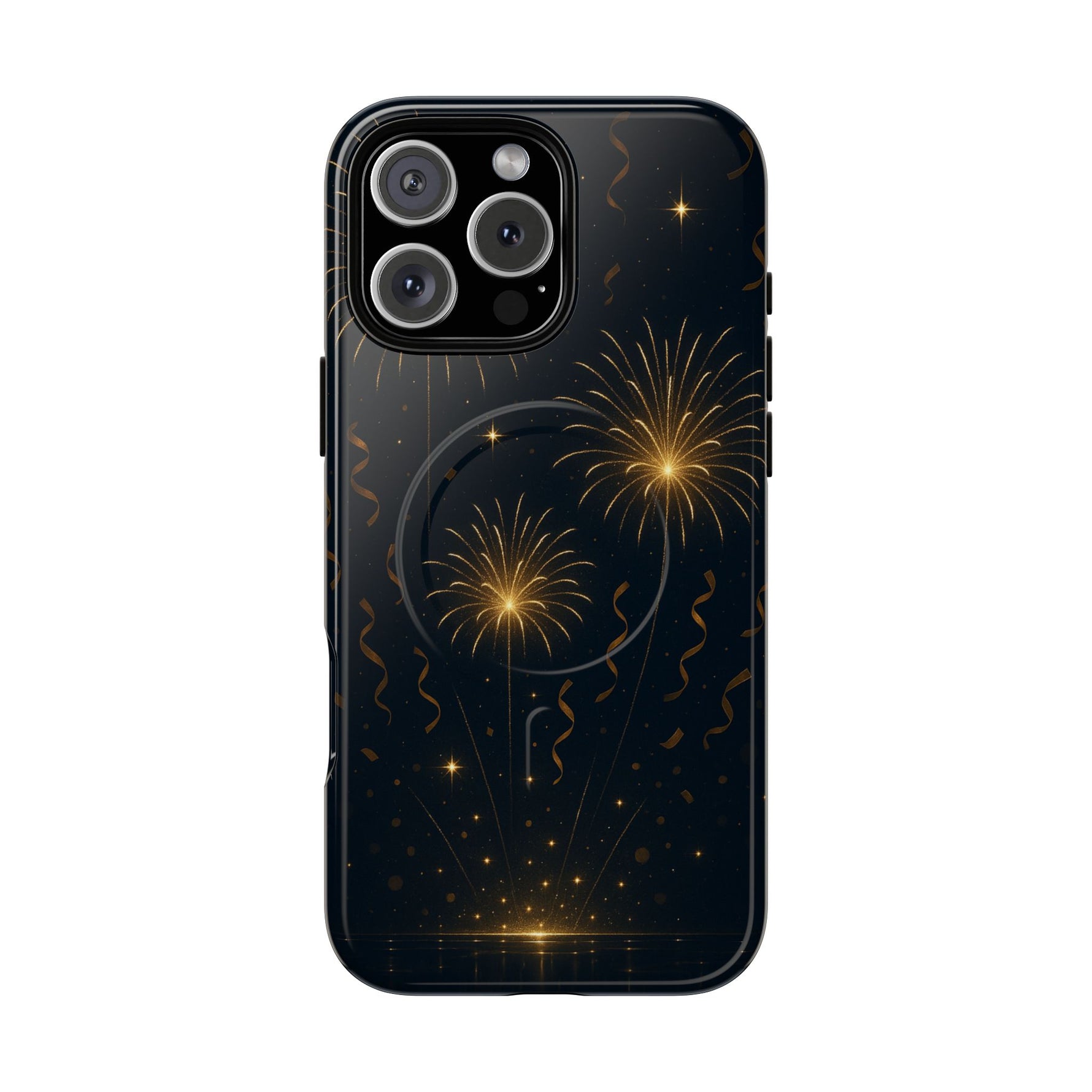 Gold Fireworks Celebration iPhone Case with MagSafe - Shamo's