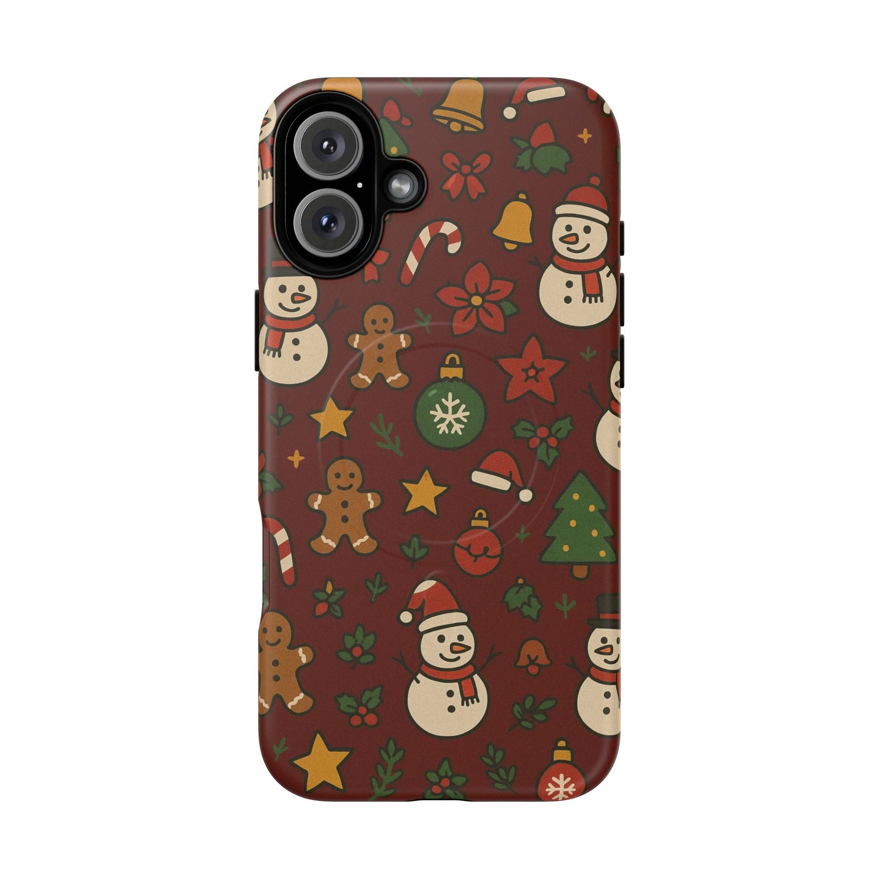 Snowman & Gingerbread Tough iPhone Case (MagSafe compatible)  Shamo's iPhone 16 Plus / Matte