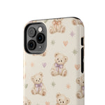 Cute Pastel Bear Impact Phone Case | Heart & Star Kawaii Pattern