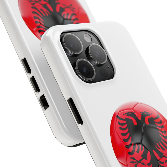 Tough Phone Cases with Albanian soccer flag
