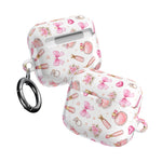 AirPods Case, Pink Beauty Boss Lady Makeup Pattern Silicone Protective Cover