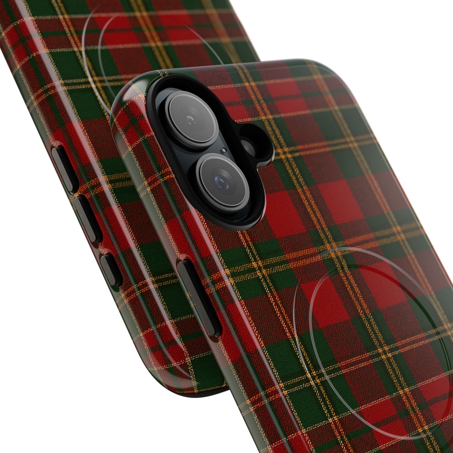 Plaid Holiday iPhone Case — Red & Green Tartan (MagSafe compatible)