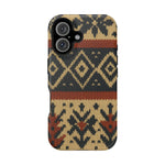 Nordic Knit Pattern MagSafe Impact-Resistant iPhone Case  Shamo's iPhone 16 / Matte
