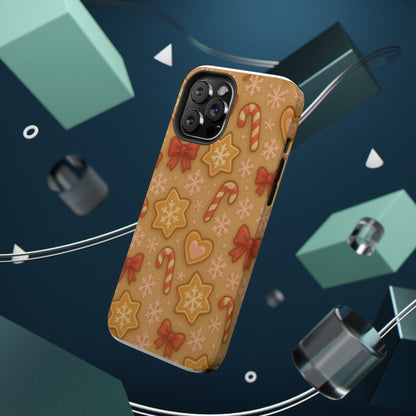 Candy Cane & Gingerbread Holiday iPhone Case — Impact-Resistant