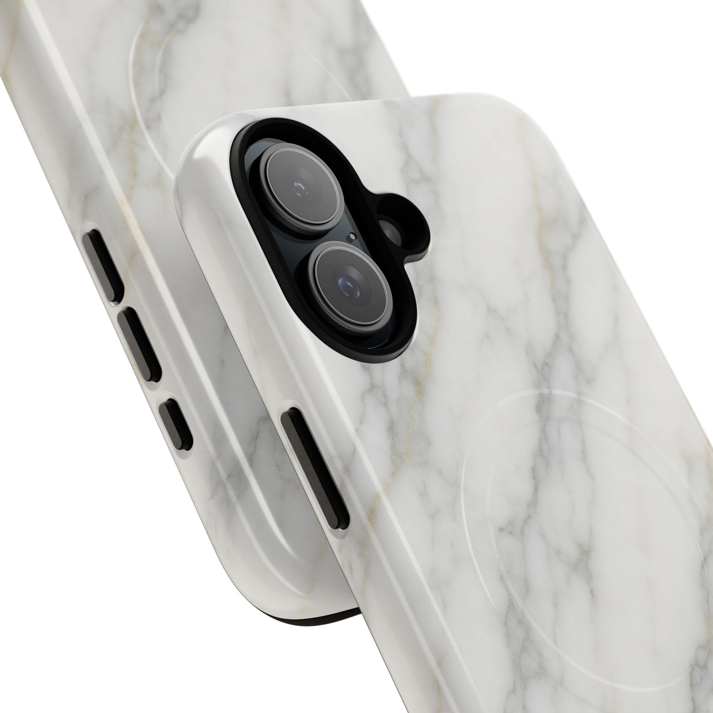 Classic White Marble iPhone Case with MagSafe