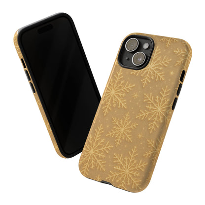 Golden Snowflake Holiday iPhone Case