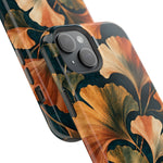 Camera cutout and artwork detail: Nocturne Ginkgo MagSafe phone case for iPhone 15 Plus #iphone-15-plus