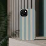 Blue Strips Pattern iPhone Case Compatible with MagSafe - Shamo's