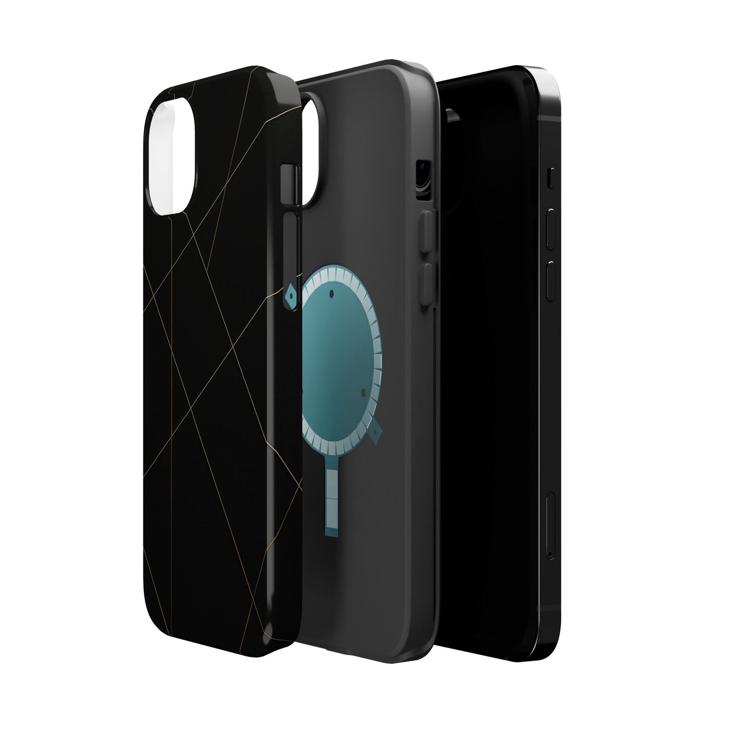 Black Geometric Design iPhone Case | MagSafe  Shamo's