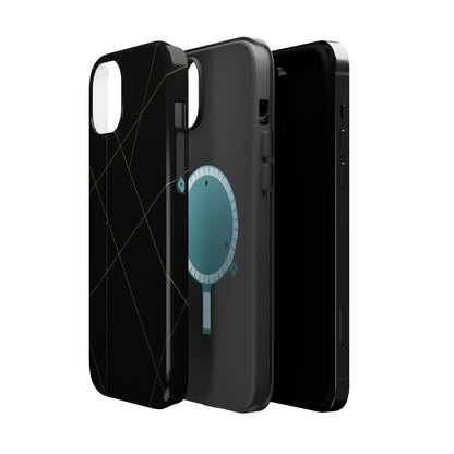 Black Geometric Design iPhone Case | MagSafe  Shamo's