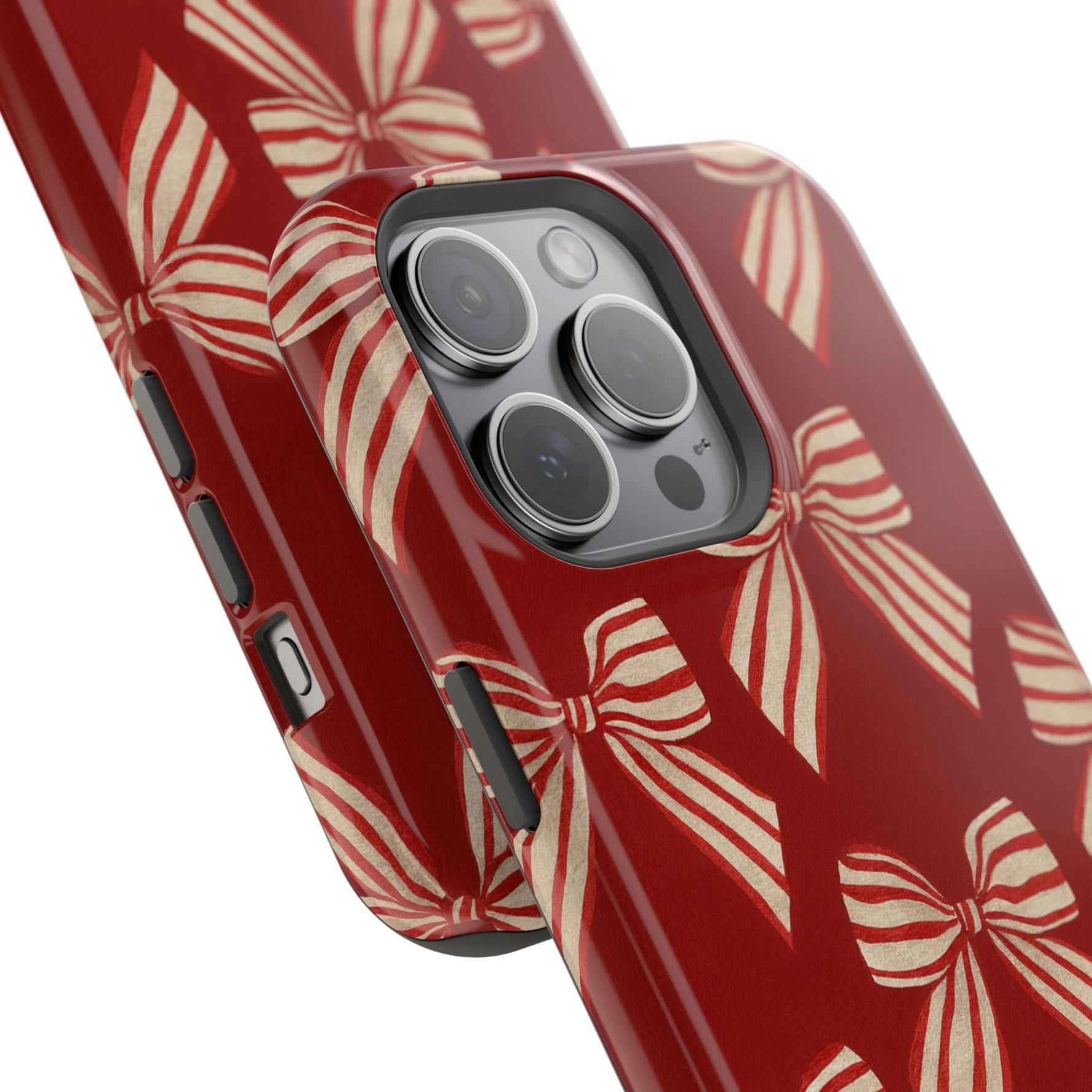 Holiday Red Bow iPhone Case — Impact‑Resistant iPhone Cover with MagSafe compatibility  Shamo's