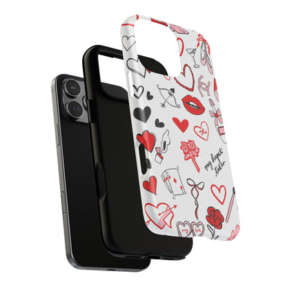 Love Doodle Tough iPhone Case (MagSafe compatible)