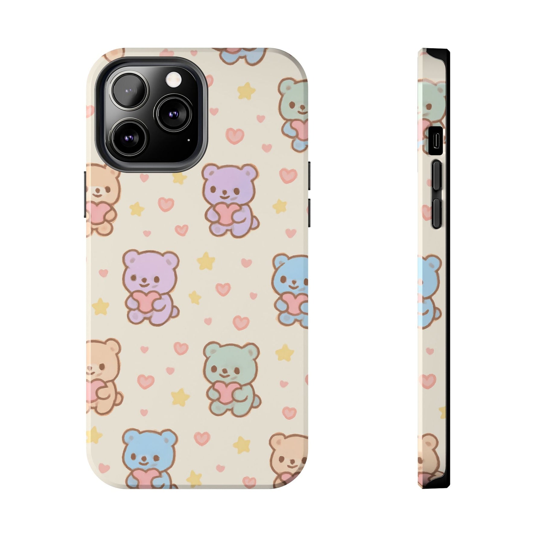 Cute Pastel Bear Impact Phone Case | Heart & Star Kawaii Pattern  Shamo's iPhone 13 Pro Max
