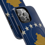 Kosovo Flag Tough iPhone Case — Navy Blue Stars & Gold Map (MagSafe compatible)  Shamo's