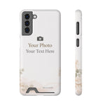 Funda para teléfono personalizable con tarjetero | Añade tu propia foto y texto